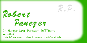 robert panczer business card